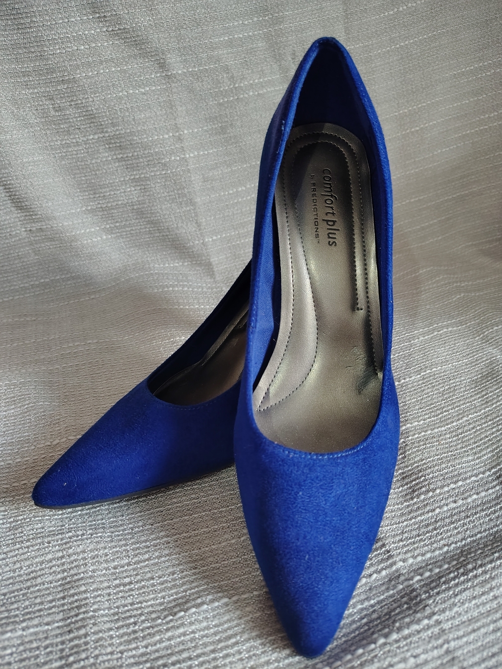 Comfort Plus by Predictions Cobalt Royal Blue Faux Suede Pointed Toe Pumps 7.5